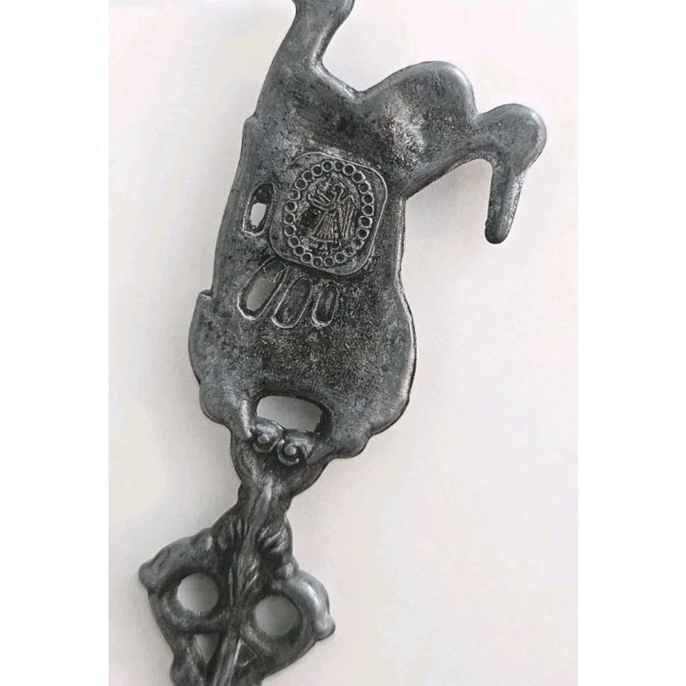 Old WWI Holland VOLENDAM ''Battle of Texel'' Pewter Decorative Collectible Spoon